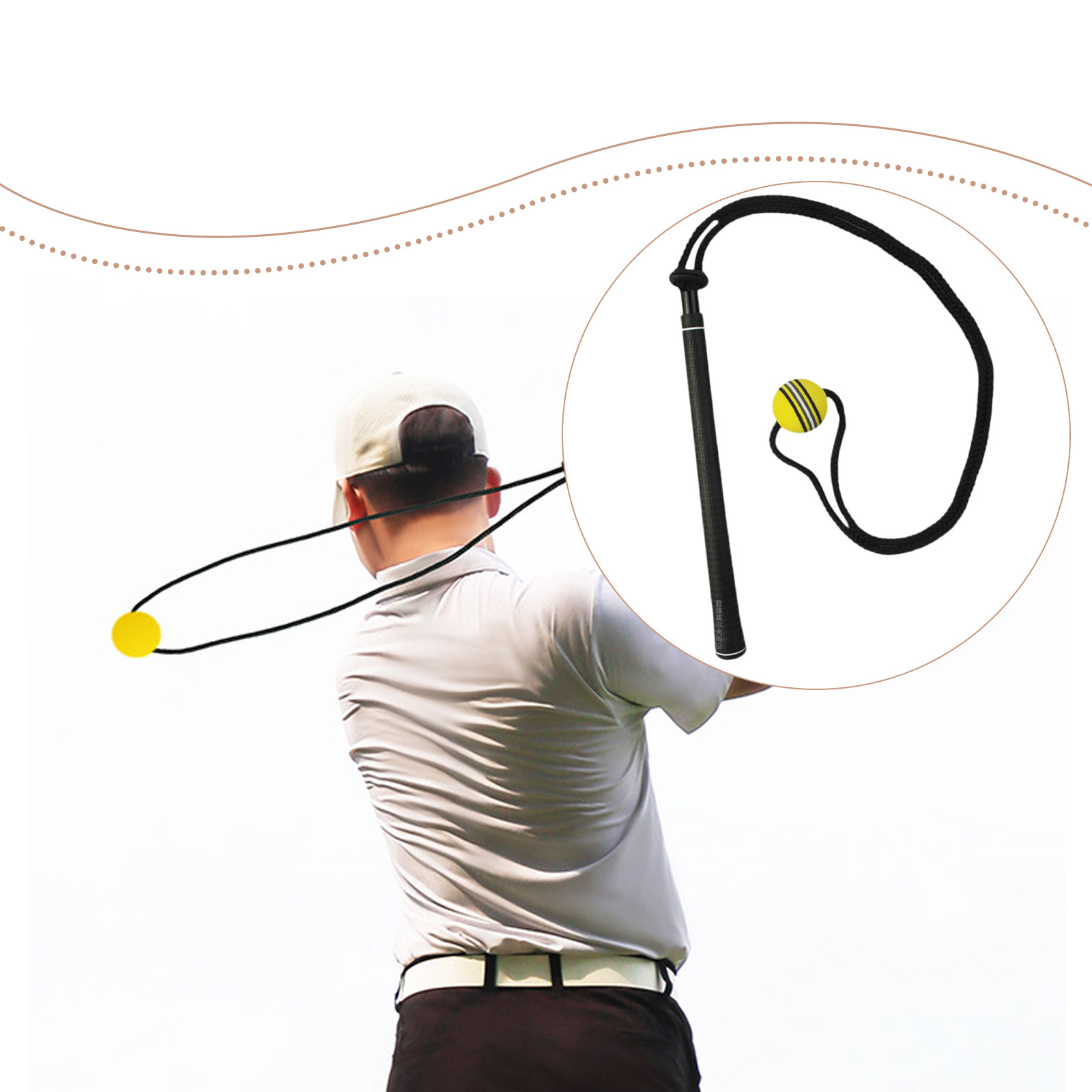 Golf Swing Trainer Elastic Rop - Golf Equipment For Beginners recension och pris