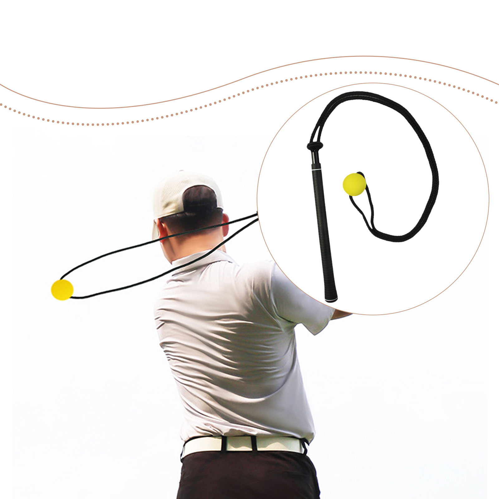 Golf Swing Trainer Elastic Rop - Golf Equipment For Beginners recension och pris