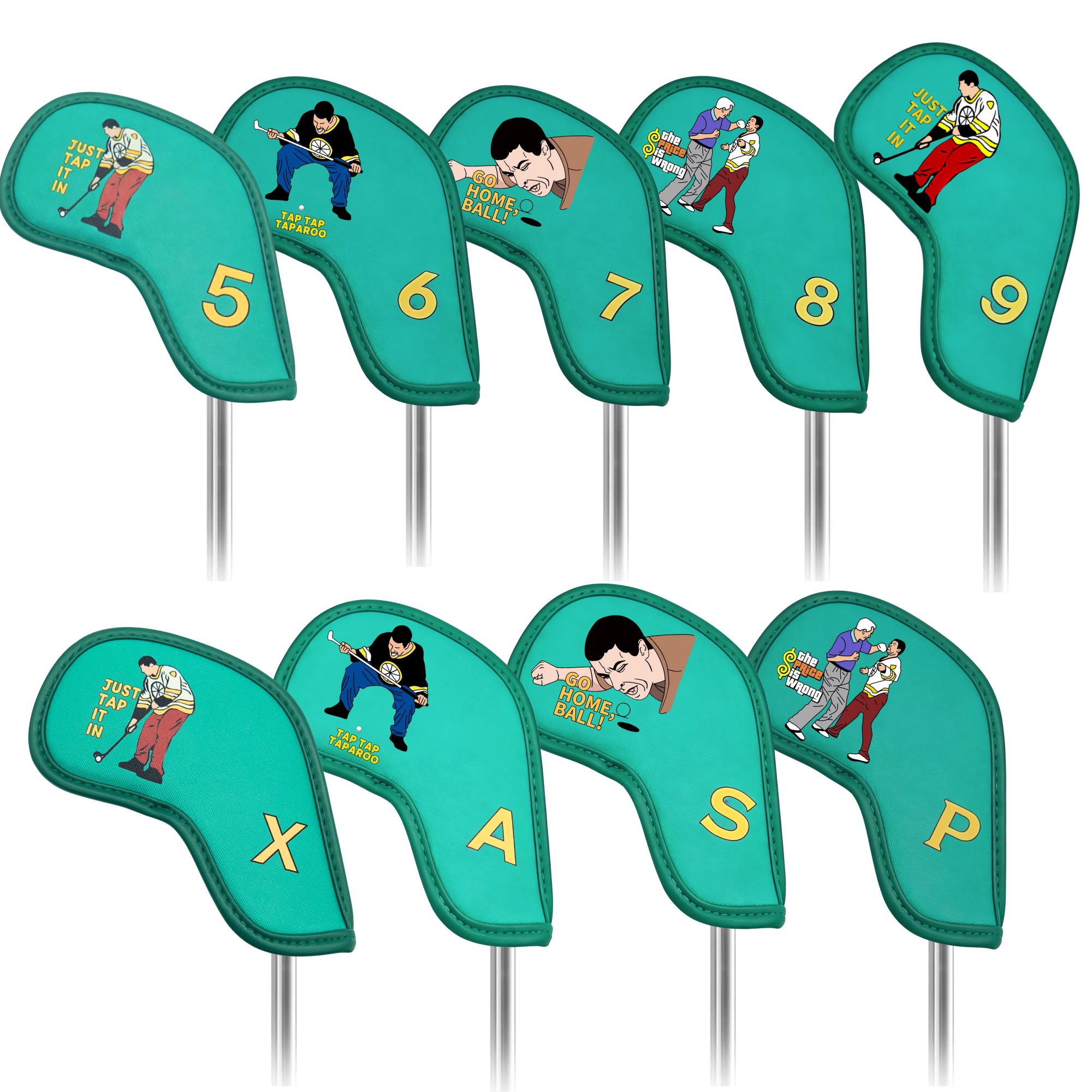 9 pcs Golf Iron Covers with Fu - Golf Equipment Organizer recension och pris